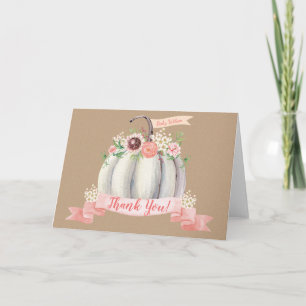 Fall Pumpkin Folded Thank You Card