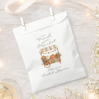 Fall Pumpkin Fresh off the Market Bridal Shower Favour Bag
