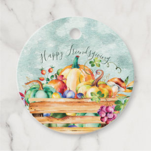 Fall Pumpkin Harvest Friendsgiving Favour Tags