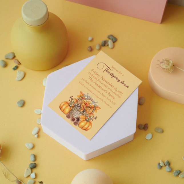 Fall Pumpkin Harvest Thanksgiving Dinner Holiday Postcard (Creator Uploaded)