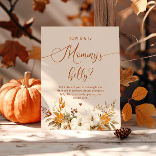 Fall pumpkin how big is mummy's belly game poster