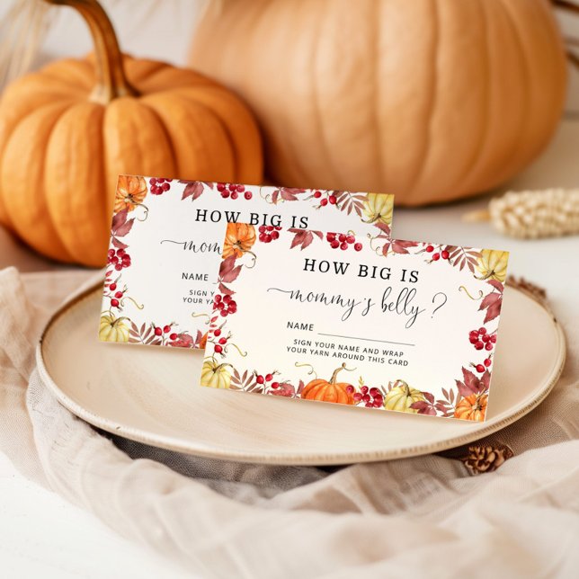 Fall pumpkin how big mummy's belly enclosure card (Creator Uploaded)