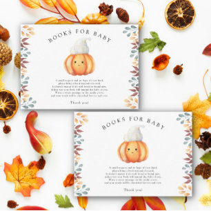 Fall Pumpkin in hat - books for baby Enclosure Card