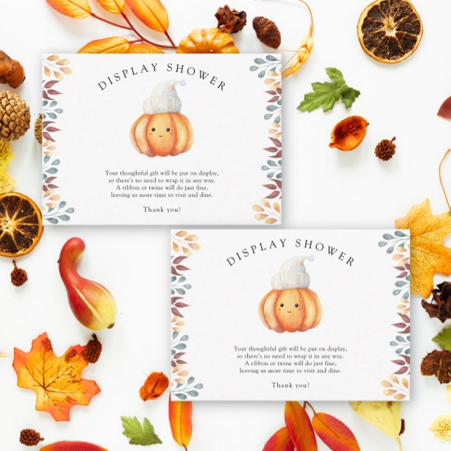 Fall pumpkin IN HAT - display shower card (Creator Uploaded)