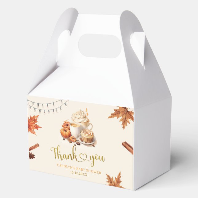 Fall Pumpkin is Brewing Coffee Shower Favour Box (Front)