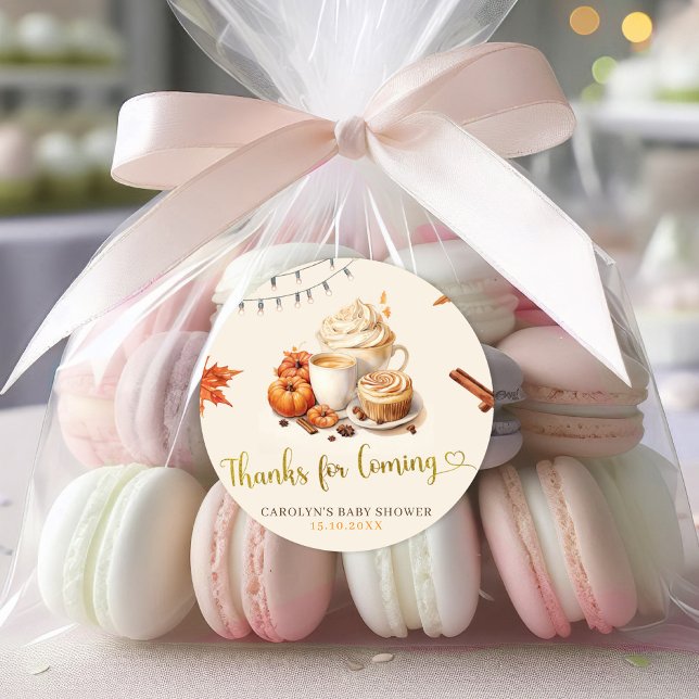 Fall Pumpkin is Brewing Coffee  Thank You Sticker (Creator Uploaded)