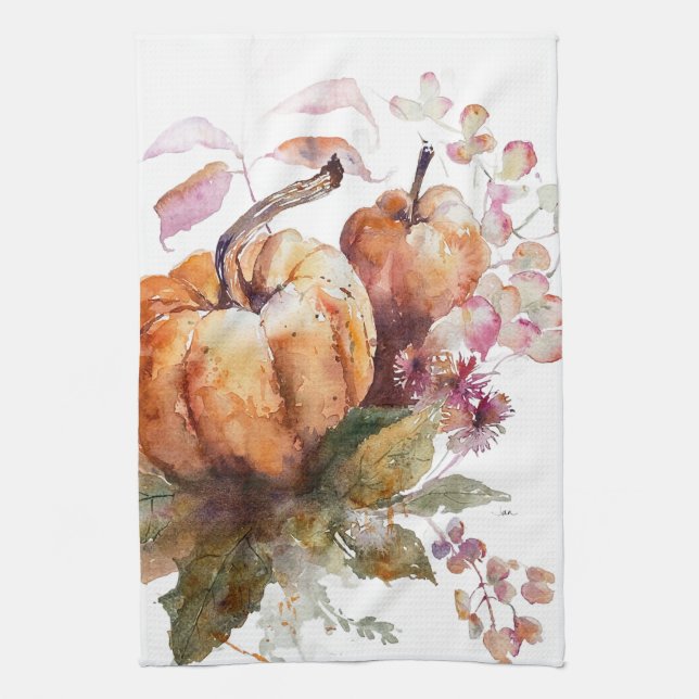 Fall Pumpkin Kitchen Towels (Vertical)