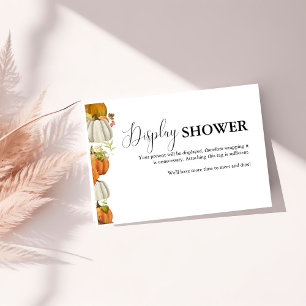 Fall Pumpkin Leaves bridal shower DIsplay Enclosure Card
