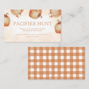 Fall Pumpkin Pacifier Hunt Game Enclosure Card