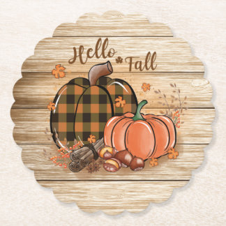 Fall Pumpkin Paper Coaster
