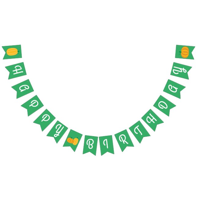 Fall Pumpkin Patch 1st Birthday Party Theme Bunting (All)