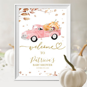 Fall Pumpkin Patch Baby Shower Welcome Sign