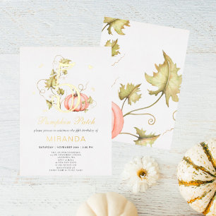 Fall Pumpkin Patch Birthday Autumn 5st Birthday