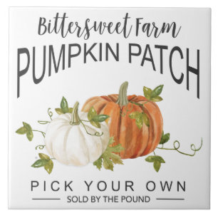 FALL PUMPKIN PATCH CERAMIC TILE