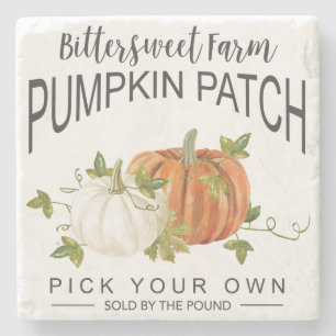 FALL PUMPKIN PATCH STONE COASTER