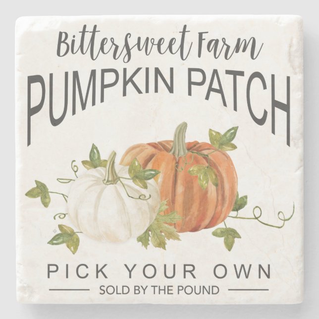 FALL PUMPKIN PATCH STONE COASTER (Front)