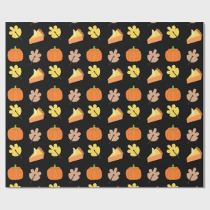 Fall Pumpkin Pattern Wrapping Paper