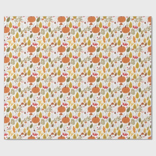 Fall Pumpkin Pattern Wrapping Paper