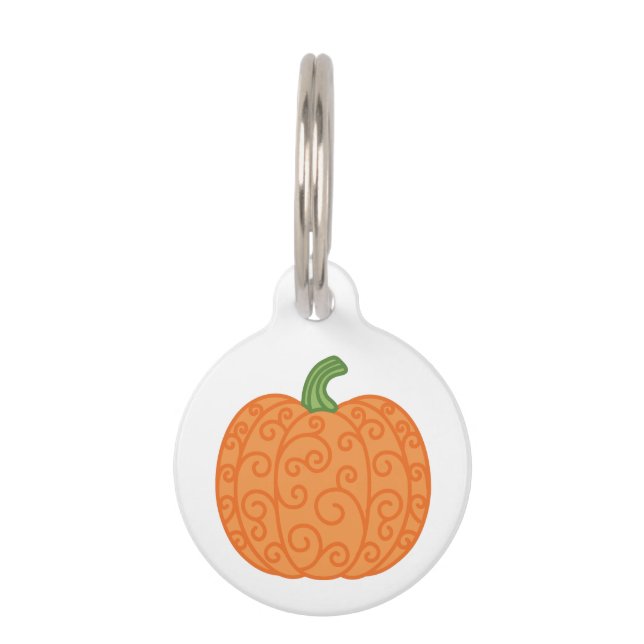 Fall Pumpkin Pet Tag (Front)