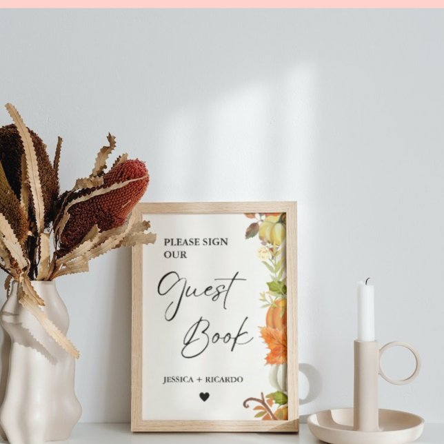 Fall Pumpkin Please Sign Our Guest Book Sign (Creator Uploaded)