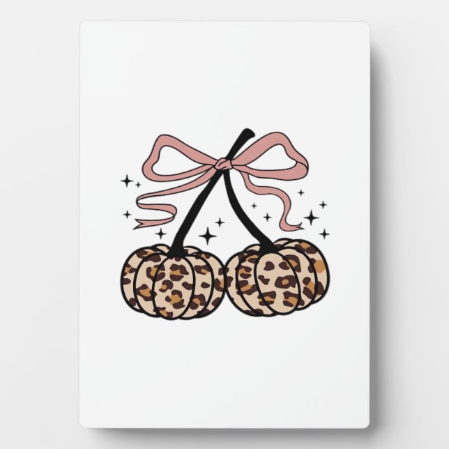 Fall Pumpkin, Pumpkin Cherries, Leopard Pumpkin, P Plaque (Front)