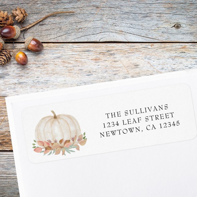 Fall Pumpkin Return Address Label (Creator Uploaded)