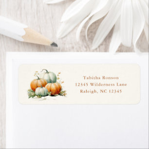 Fall Pumpkin Return Address Label
