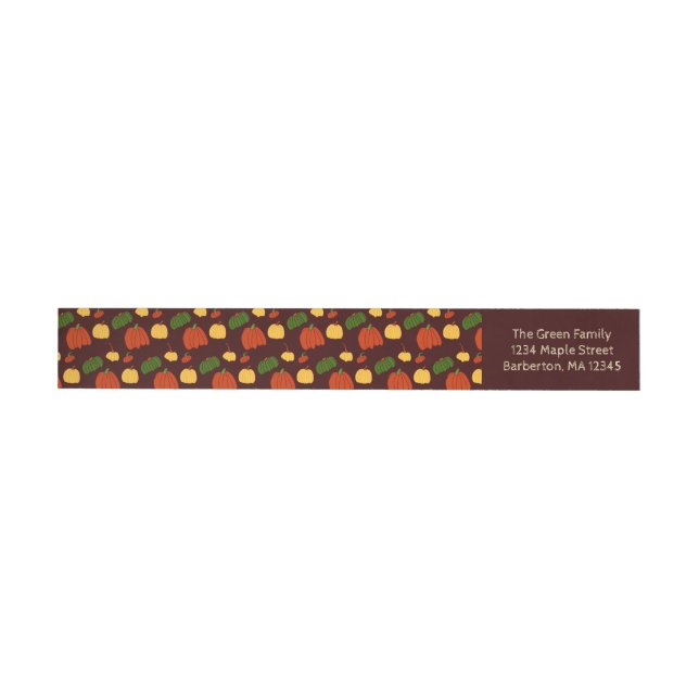 Fall Pumpkin:  Return Address Labels #3 (Individual)