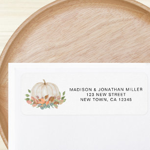 Fall Pumpkin Return Address  Return Address Label