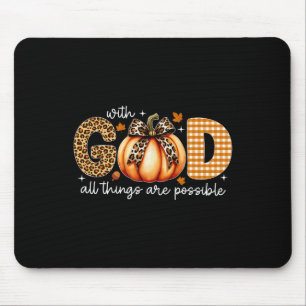 Fall Pumpkin S For Women Jesus Christian Thanksgiv Mouse Pad