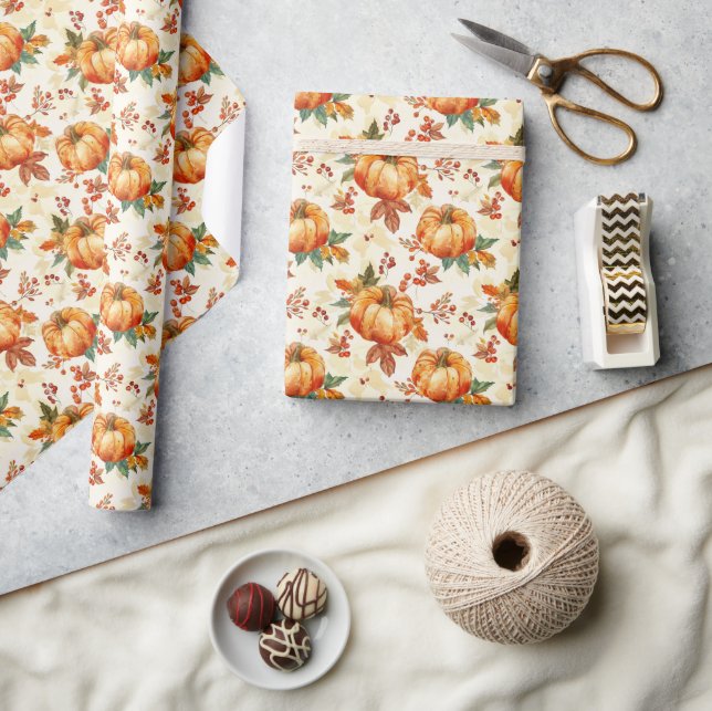 Fall Pumpkin Season Wrapping Paper (Crafts)