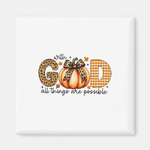 Fall Pumpkin Shirts For Women Jesus Christian Than Magnet
