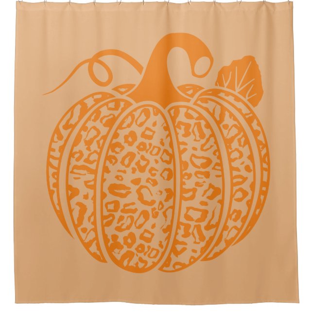 Fall Pumpkin Shower Curtain (Front)