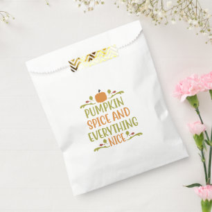 Fall Pumpkin Spice Halloween Autumn Holiday Favour Bag