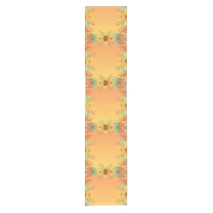 Fall Pumpkin Spice Halloween Thanksgiving Pumpkins Short Table Runner