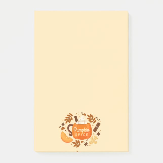 Fall Pumpkin Spice Post-It Notes (Front)