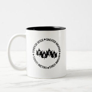 Fall-Pumpkin Spice-Sweater Weather-Autumn Vibes Two-Tone Coffee Mug
