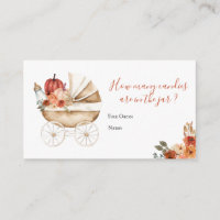 Fall Pumpkin Stroller Baby Shower How Many Candies