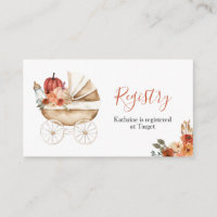 Fall Pumpkin Stroller Floral Baby Shower Registry