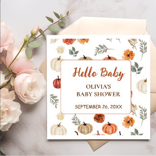 Fall Pumpkin Sunflower Napkin