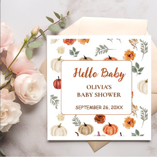 Fall Pumpkin Sunflower Napkin