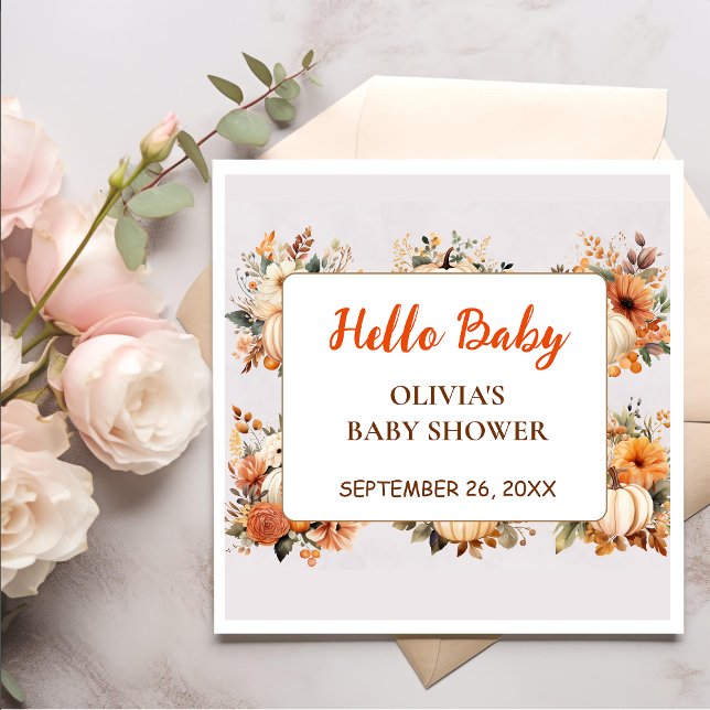 Fall Pumpkin Sunflower Napkin (Creator Uploaded)