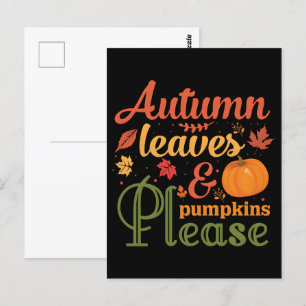 Fall Pumpkin T-Shirt, Autumn Fall Shirt, 2025 Postcard