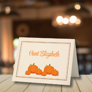 Fall Pumpkin Thanksgiving Place Cards