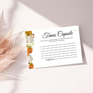 Fall Pumpkin Time Capsule Bridal Shower Enclosure Card