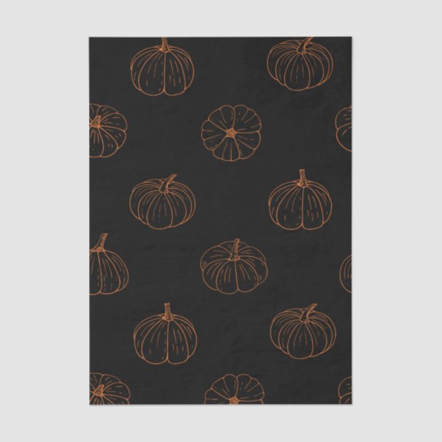 Fall Pumpkin Tissue Paper – Autumn Gift Wrap  (Front)