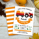 Fall Pumpkin Tractor Farm Kids Birthday Invitation<br><div class="desc">Fall Pumpkin Tractor Farm Kids Birthday Invitation</div>