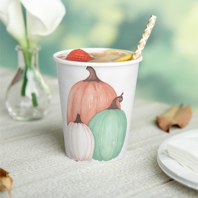 Fall Pumpkin Trio Paper Cups (Insitu)
