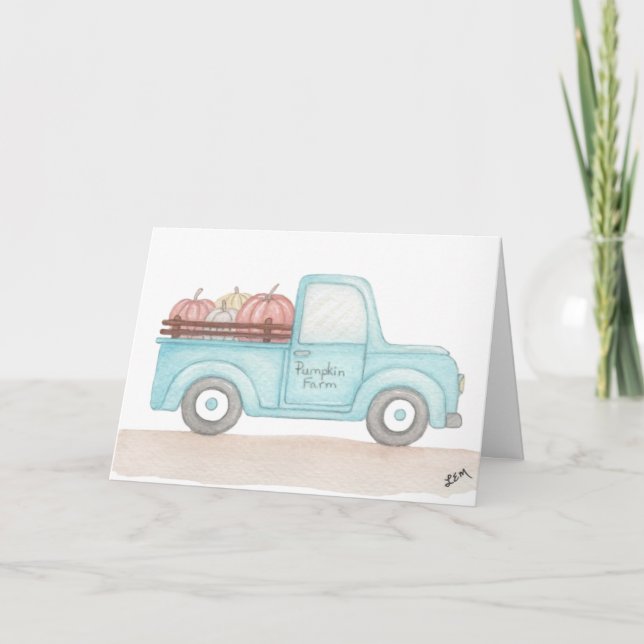 Fall Pumpkin Truck Card (Front)