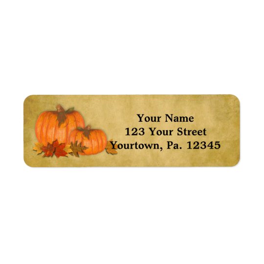 Fall Pumpkins Address Label
